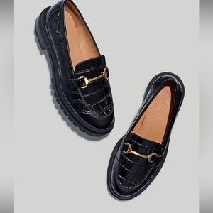 Madewell Bradley Lugsole Loafer in Croc Embossed